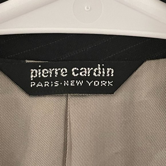 Vintage Men's Dark Blue Pinstripe Pierre Cardin Suit Blazer - Picture 2 of 8